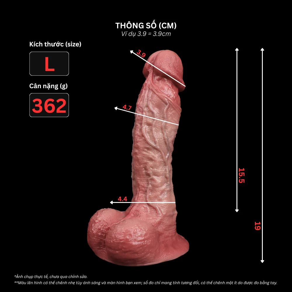 Dildo Cáo Đầu Nấm Gờ Khấc - Có Rãnh Móc